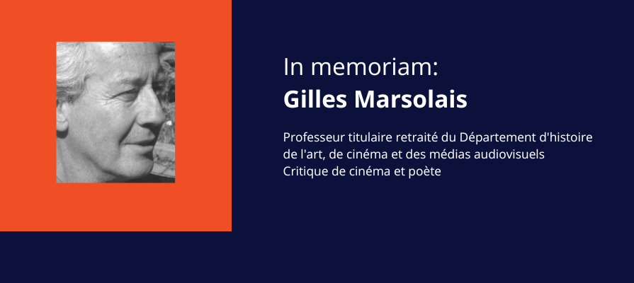 In memoriam: Gilles Marsolais
